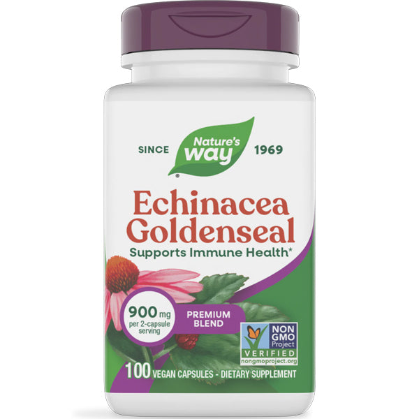 Nature's Way Echinacea Goldenseal Premium Blend 100 Capsules