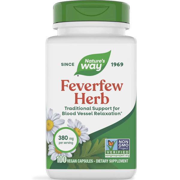 Nature's Way Feverfew Herb 380mg 100 Capsules