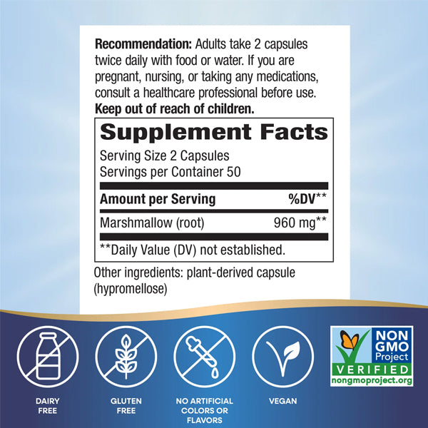 Nature's Way Marshmallow Root 100 Capsules