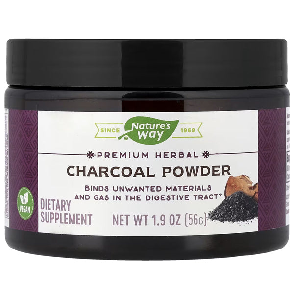 Nature's Way Premium Herbal Charcoal 1.9oz Powder