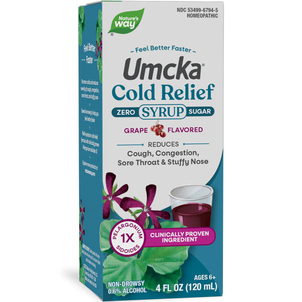 Nature's Way Umcka Zero Sugar Cold Relief Syrup 4oz