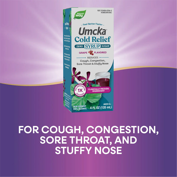 Nature's Way Umcka Zero Sugar Cold Relief Syrup 4oz