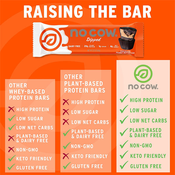 D's Naturals No Cow Dipped Protein Bar 4pk