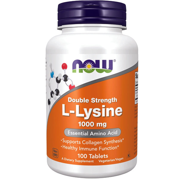 NOW Foods Double Strength L-Lysine 1000mg Tablets