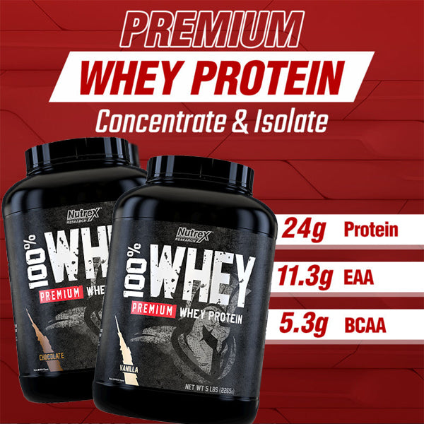 2 x 5lbs Nutrex 100% Premium Whey Protein