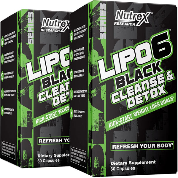 2 x 60 Capsules Nutrex Lipo6 Black Cleanse & Detox