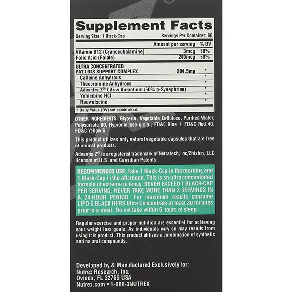 Nutrex Hers Lipo-6 Black Ultra Concentrate Caps