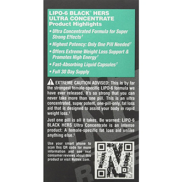 Nutrex Hers Lipo-6 Black Ultra Concentrate Caps