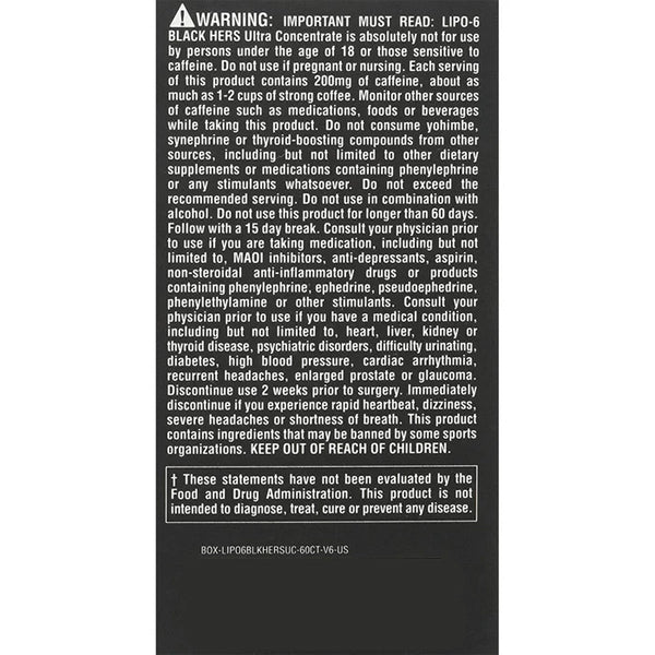 Nutrex Hers Lipo-6 Black Ultra Concentrate Caps