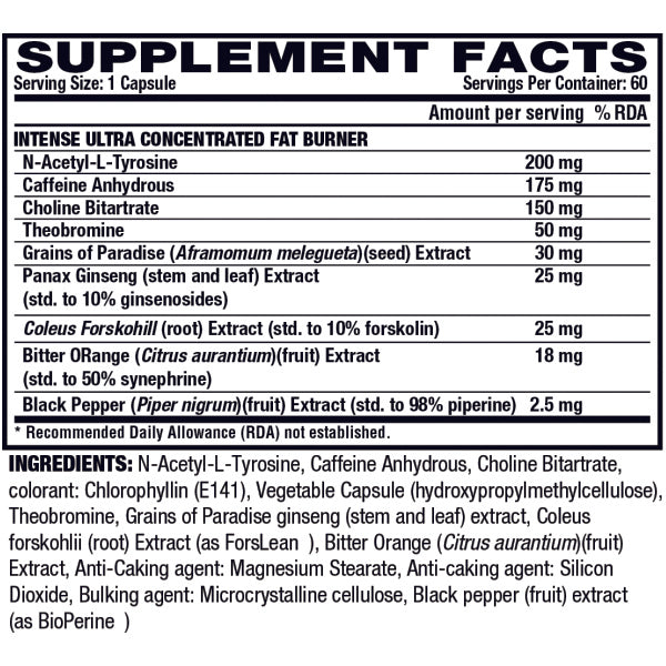 Nutrex Lipo-6 Black Intense Capsules