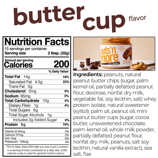Nuts'N More High Protein Peanut Butter Spread 15oz
