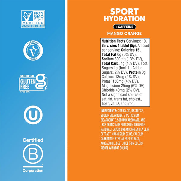 Nuun Sport Hydration +Caffeine 10 Tablets 8pk