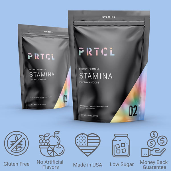 2 x 30 Servings PRTCL Stamina Pre Workout Focus + BCAA