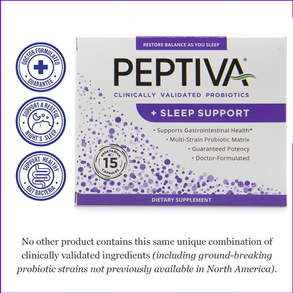 Peptiva Probiotics + Sleep Support 15 Capsules