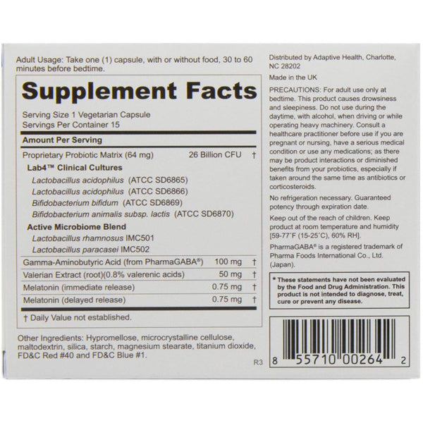 Peptiva Probiotics + Sleep Support 15 Capsules