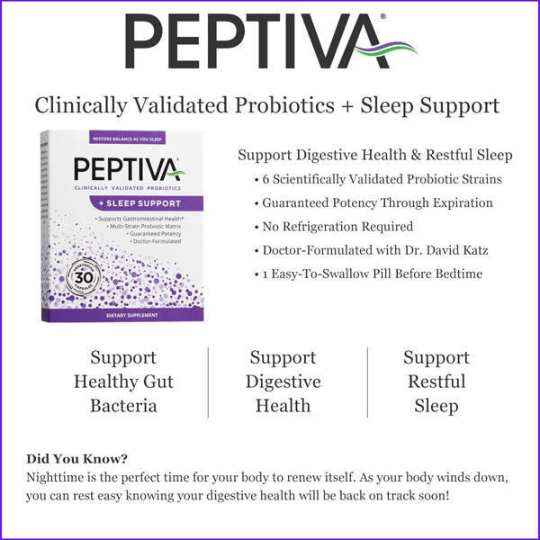 Peptiva Probiotics + Sleep Support 30 Capsules