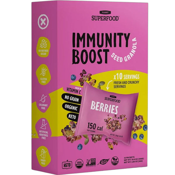 Planet Superfood Organic Seed Granola Protein Packs 10pk