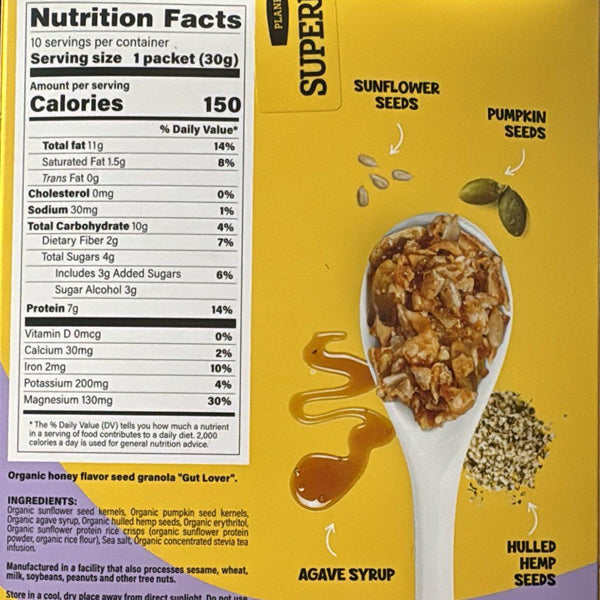 Planet Superfood Organic Seed Granola Protein Packs 10pk