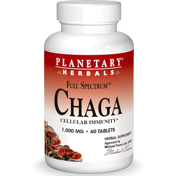 Planetary Herbals Full Spectrum Chaga 1000mg 60 Tablets