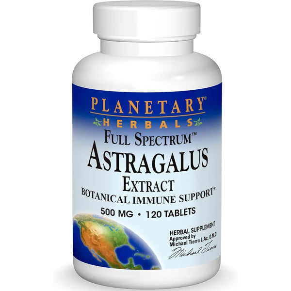 Planetary Herbals Full Spectrum Astragalus Extract 500mg 120 Tablets
