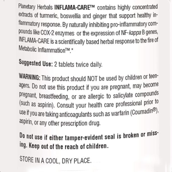 Planetary Herbals Inflama-Care 120 Tablets