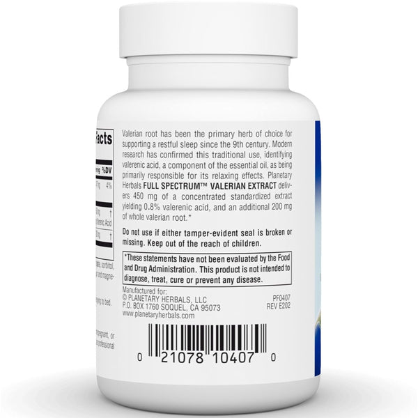 Planetary Herbals Valerian Extract 60 Tablets