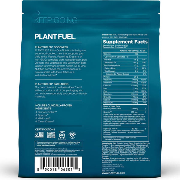 Plant Fuel All-In-One Nutrition Meal Replacement 20 Servings