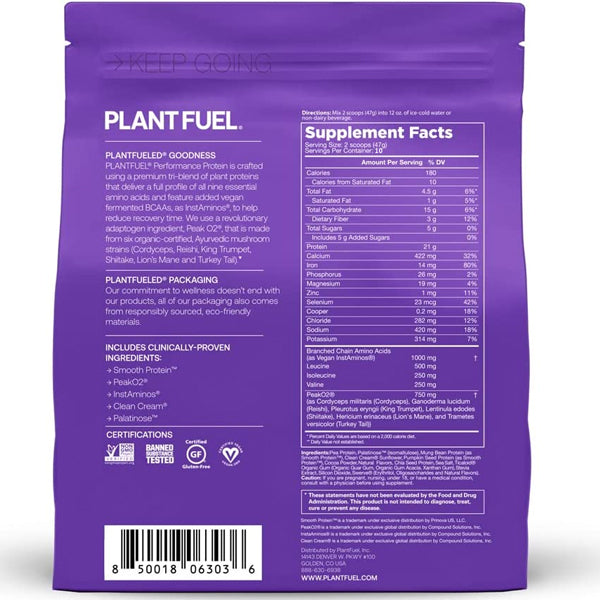 Plant Fuel Performance Protein 1.0lbs