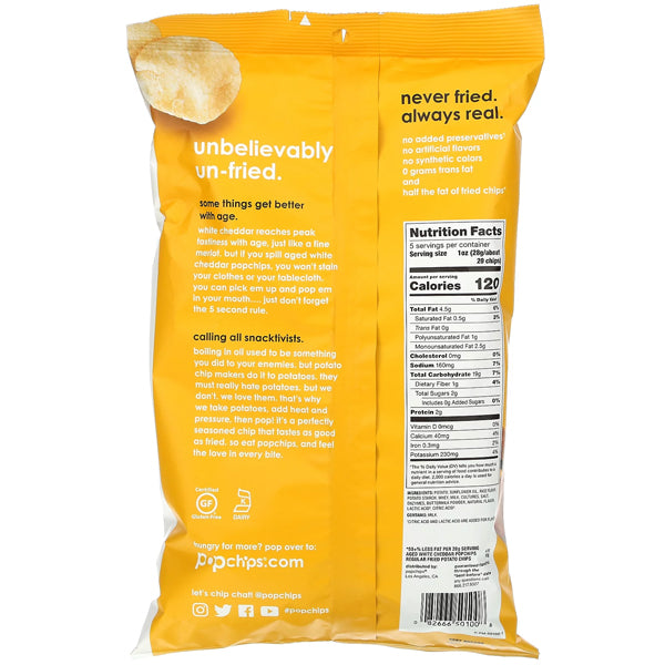 Popped Snacks Popchips Popped Potato Snack 5oz Share Size 12pk