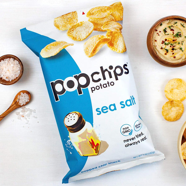 Popped Snacks Popchips Popped Potato Snack 5oz Share Size 12pk