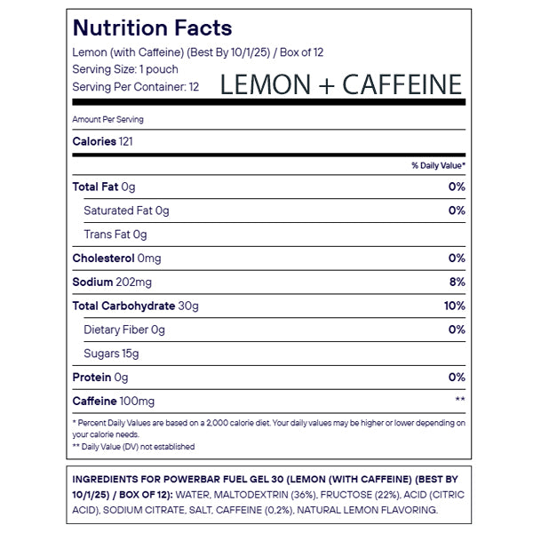 PowerBar Blackline 50ml Fuel Gel 30 12pk