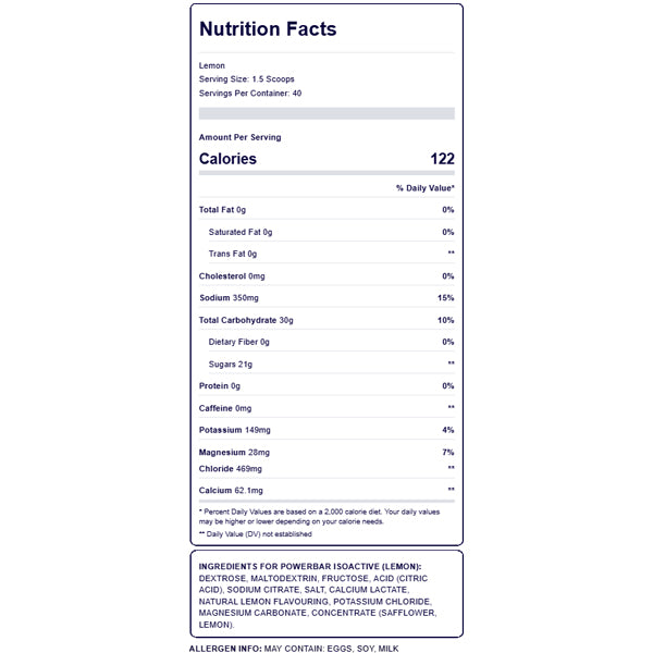 PowerBar IsoActive Isotonic Sports Drink 1.3lbs