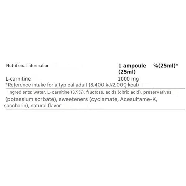 PowerBar Black Line 25ml L-Carnitine Liquid 20pk