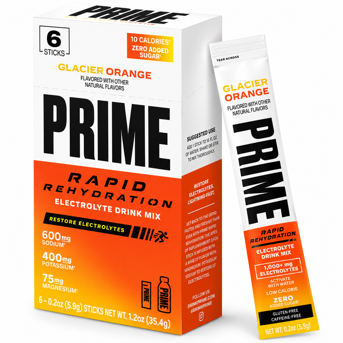 Prime Rapid Hydration Electrolyte Powder Singles 6pk