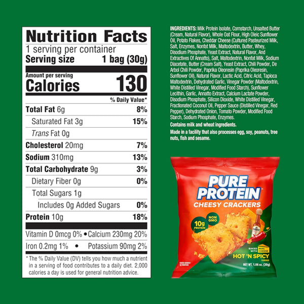 Pure Protein Cheesy Crackers 12pk