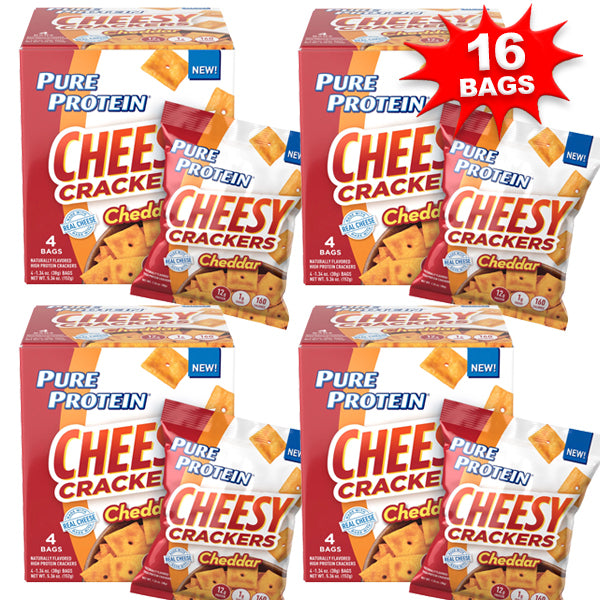 4 x 4pk Pure Protein Cheesy Crackers