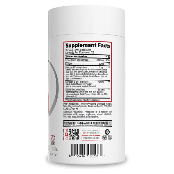 Purus Labs Recycle Test & Hormonal Support 100 Capsules