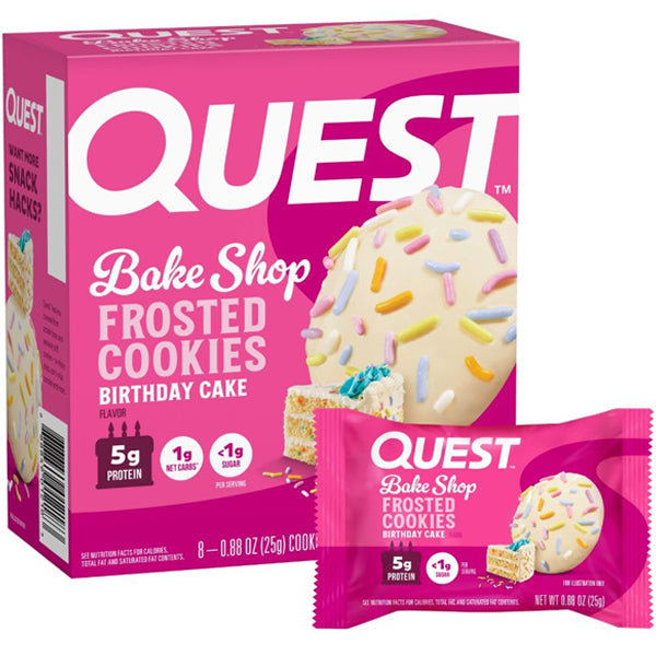 Quest Bake Shop Frosted Protein Cookies 8pk