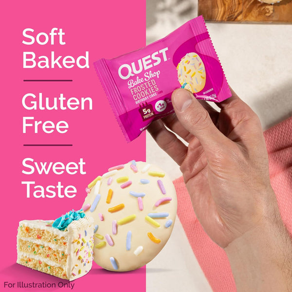Quest Bake Shop Frosted Protein Cookies 8pk