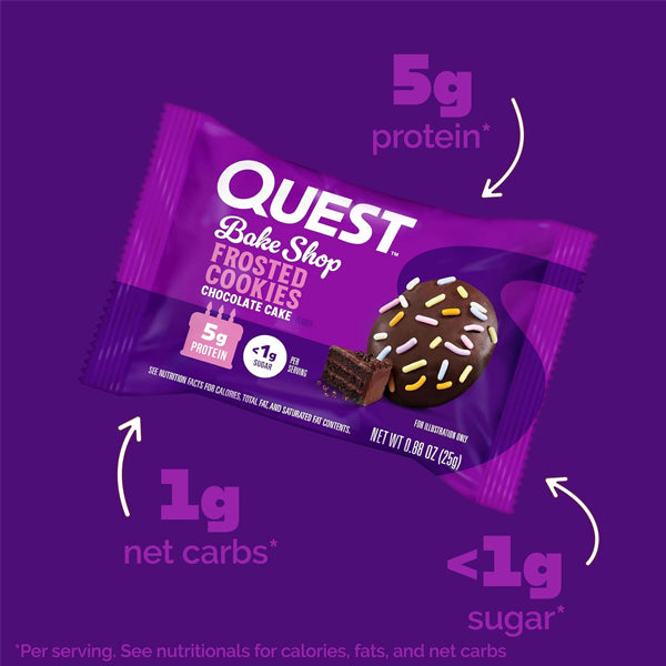 Quest Bake Shop Frosted Protein Cookies 8pk