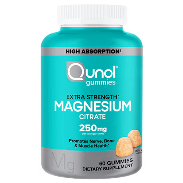 Qunol Extra Strength Magnesium Citrate 250mg Gummies