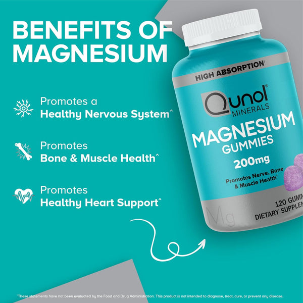 Qunol Magnesium 200mg Gummies
