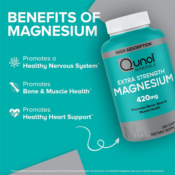 Qunol Extra Strength Magnesium 420mg Capsules