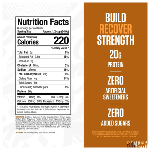Ryse Loaded Protein Pancake Mix 12oz