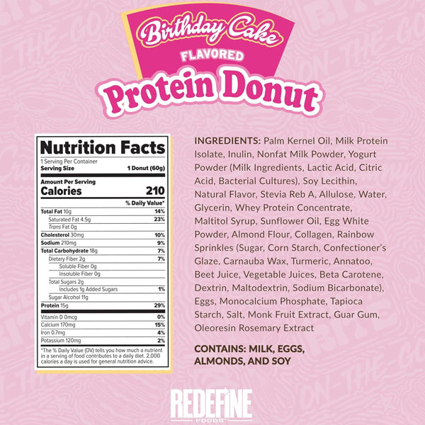 Redefine Foods Protein Donuts 8pk