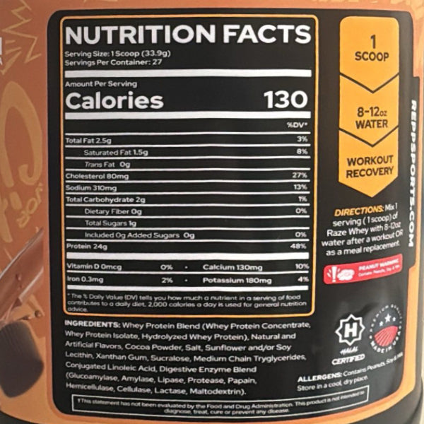 Repp Sports Razz Whey Protein Matrix 2lbs