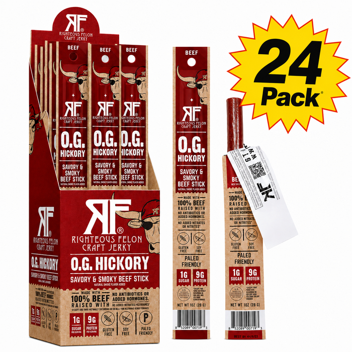 Righteous Felon Beef Sticks 24pk