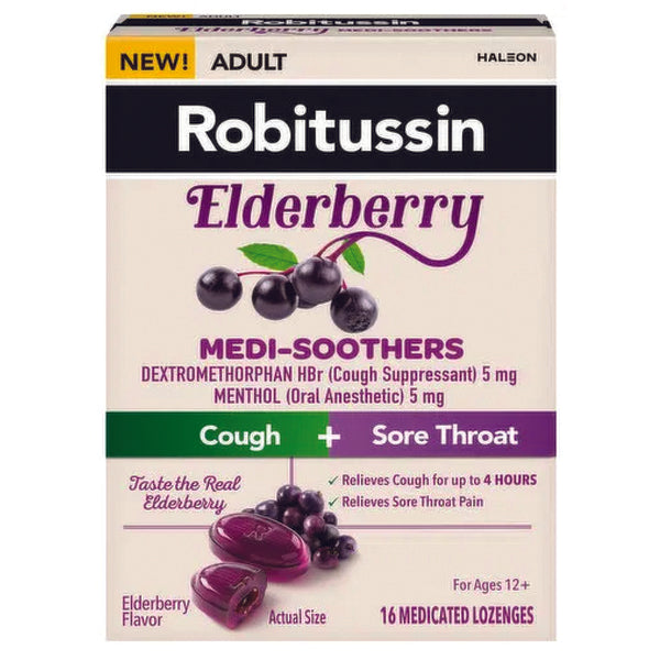 Robitussin Elderberry Medi-Soothers Lozenges