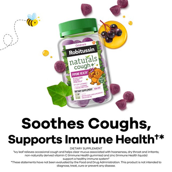 Robitussin Naturals Children's Cough Relief Immune Health Gummies