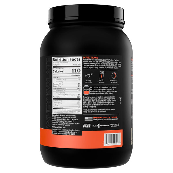Rule1 R1 Isolate & Hydrolyzed Whey Protein 2lbs